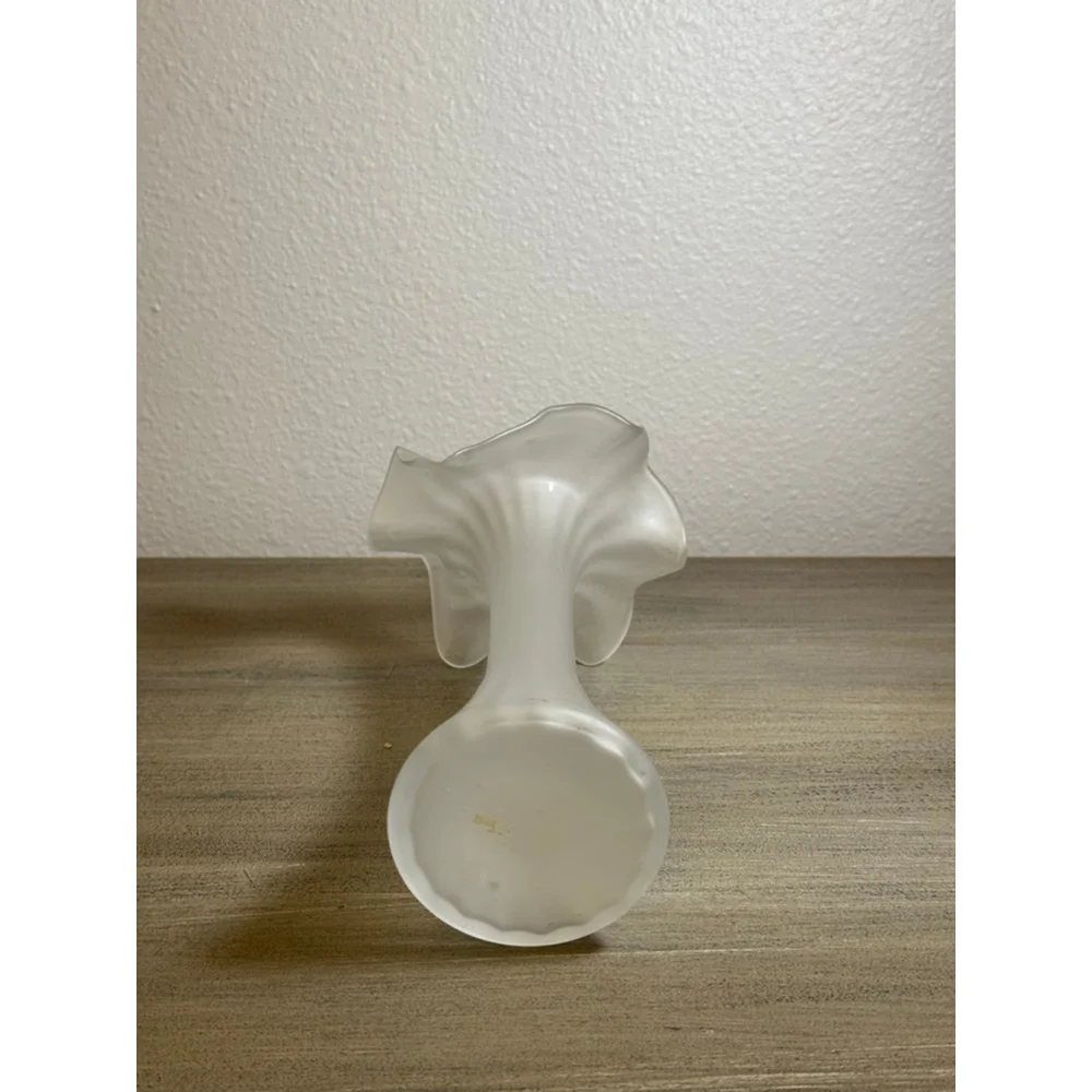 vintage frosted satin glass 